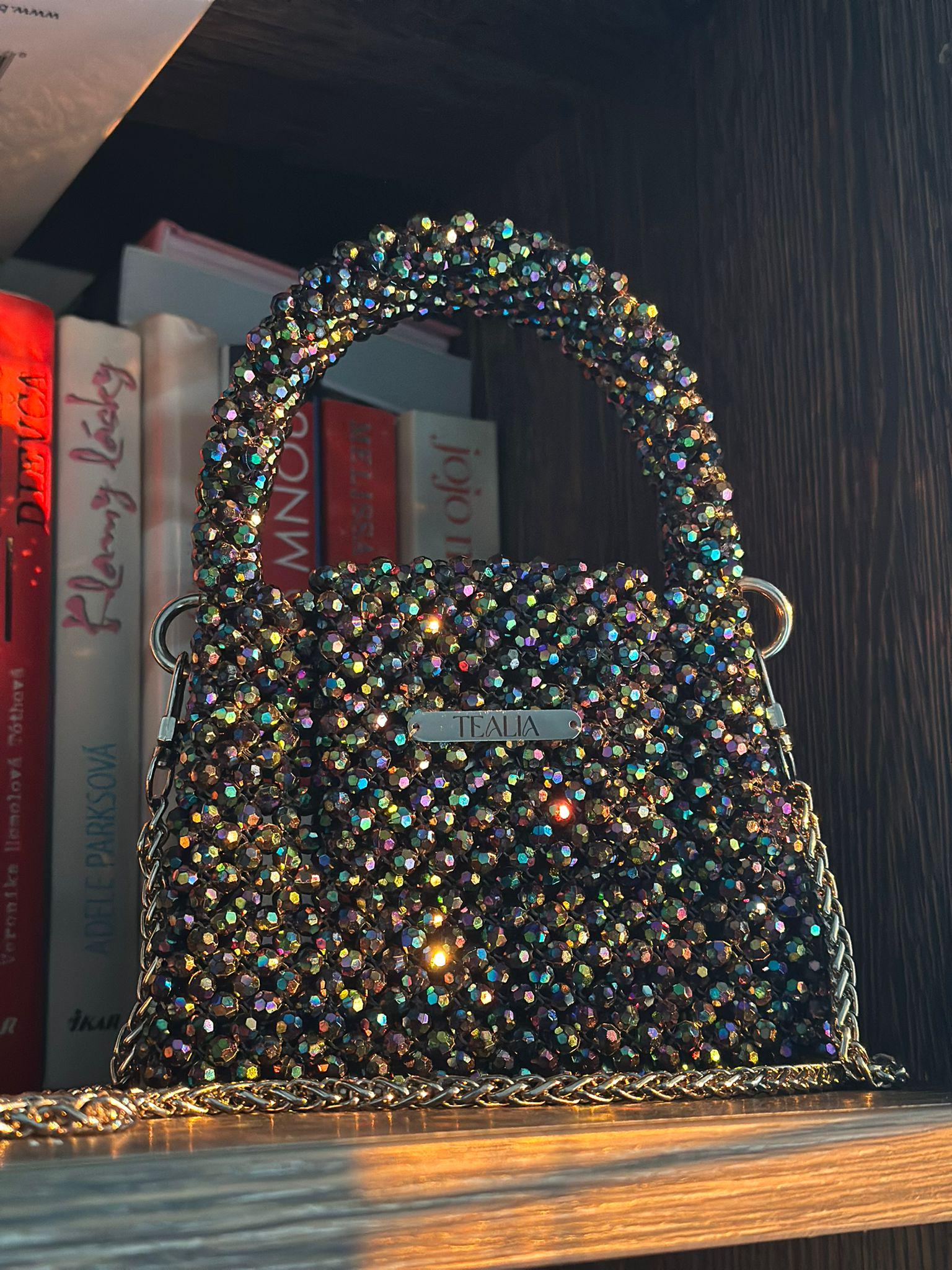 AMARY Small Beaded Crossbody Bag