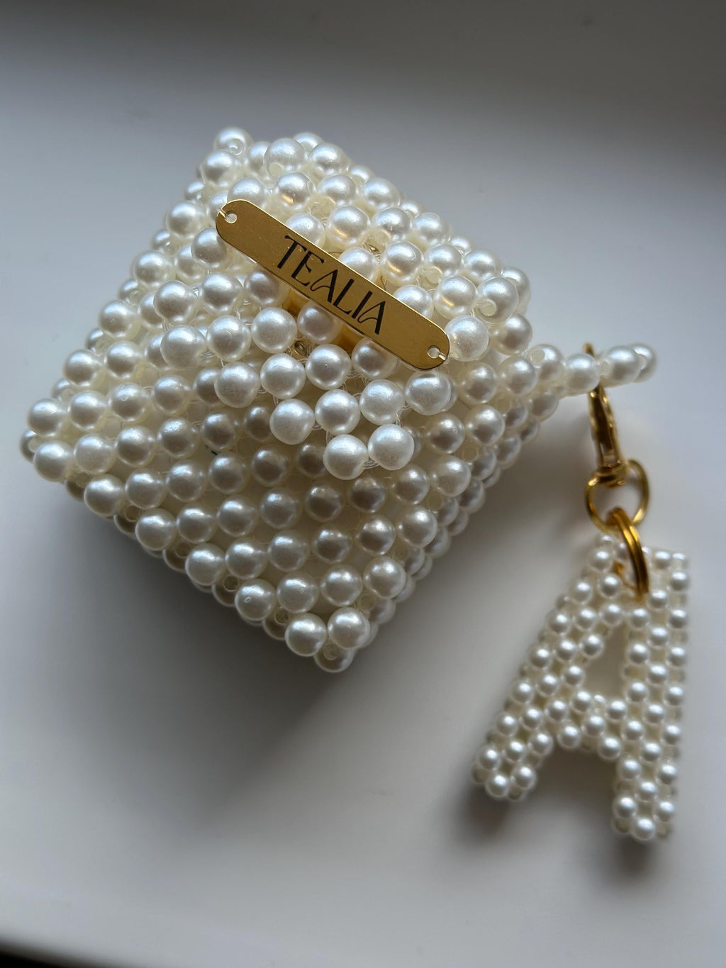 Custom Pearl Beaded AirPods Case
