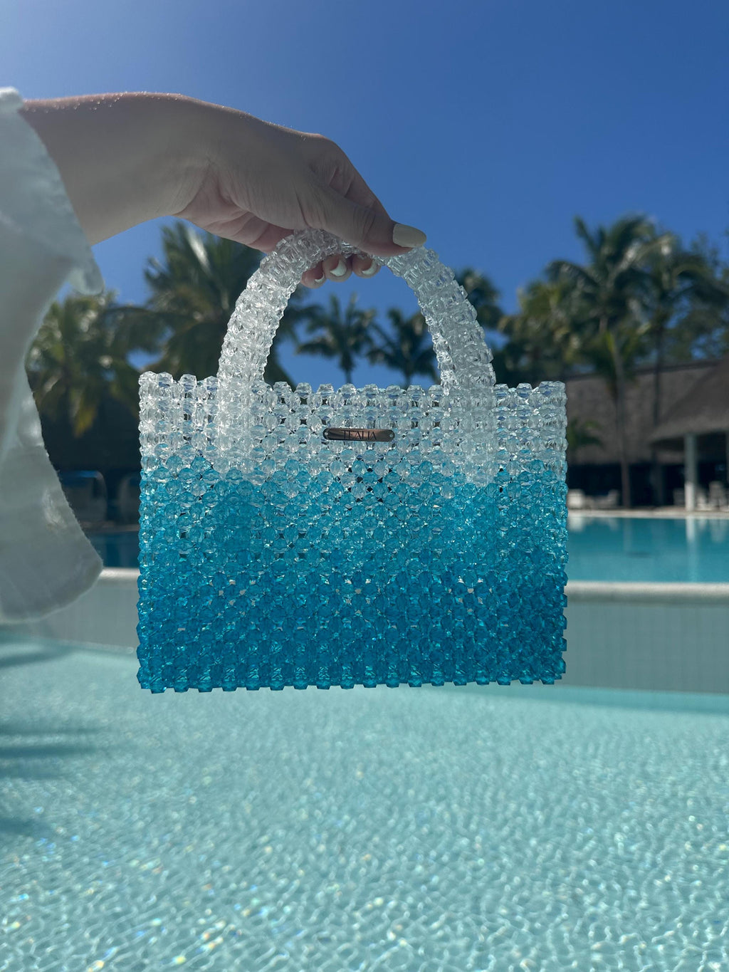 MAVI Acrylic Beaded Beach Ombre Bag