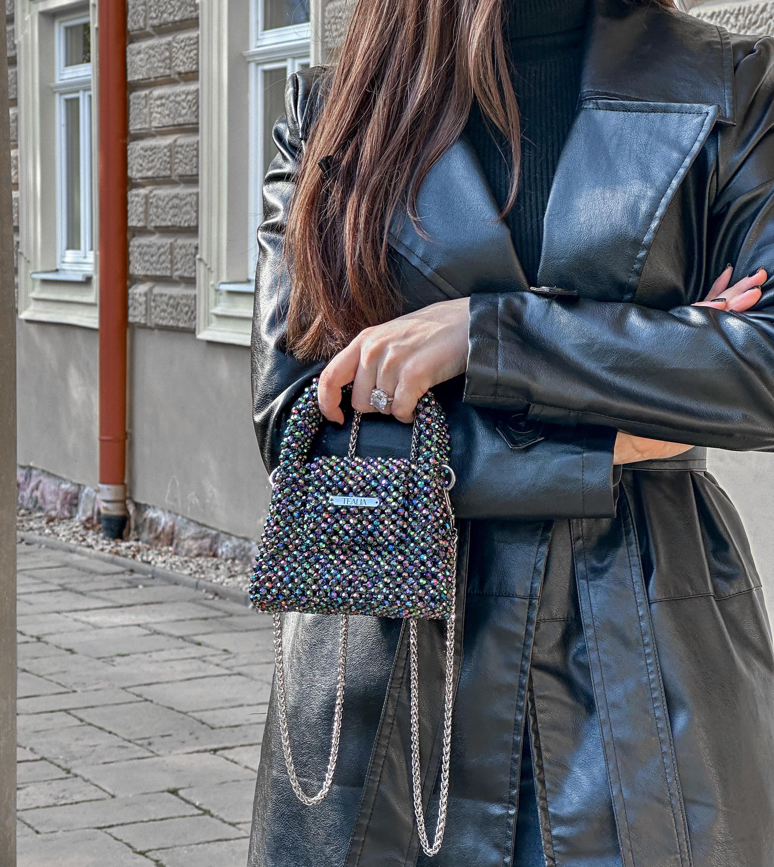 AMARY Small Beaded Crossbody Bag