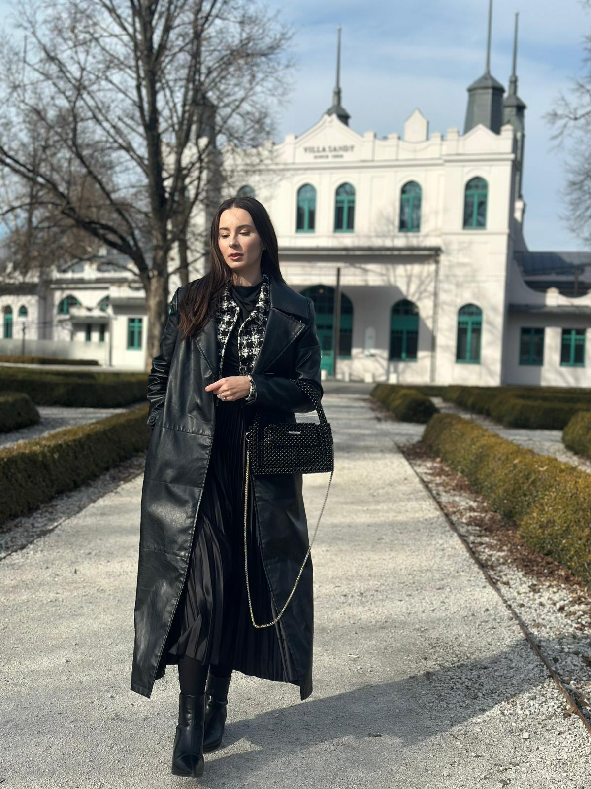 MELANIE Black Beaded Shoulder Bag