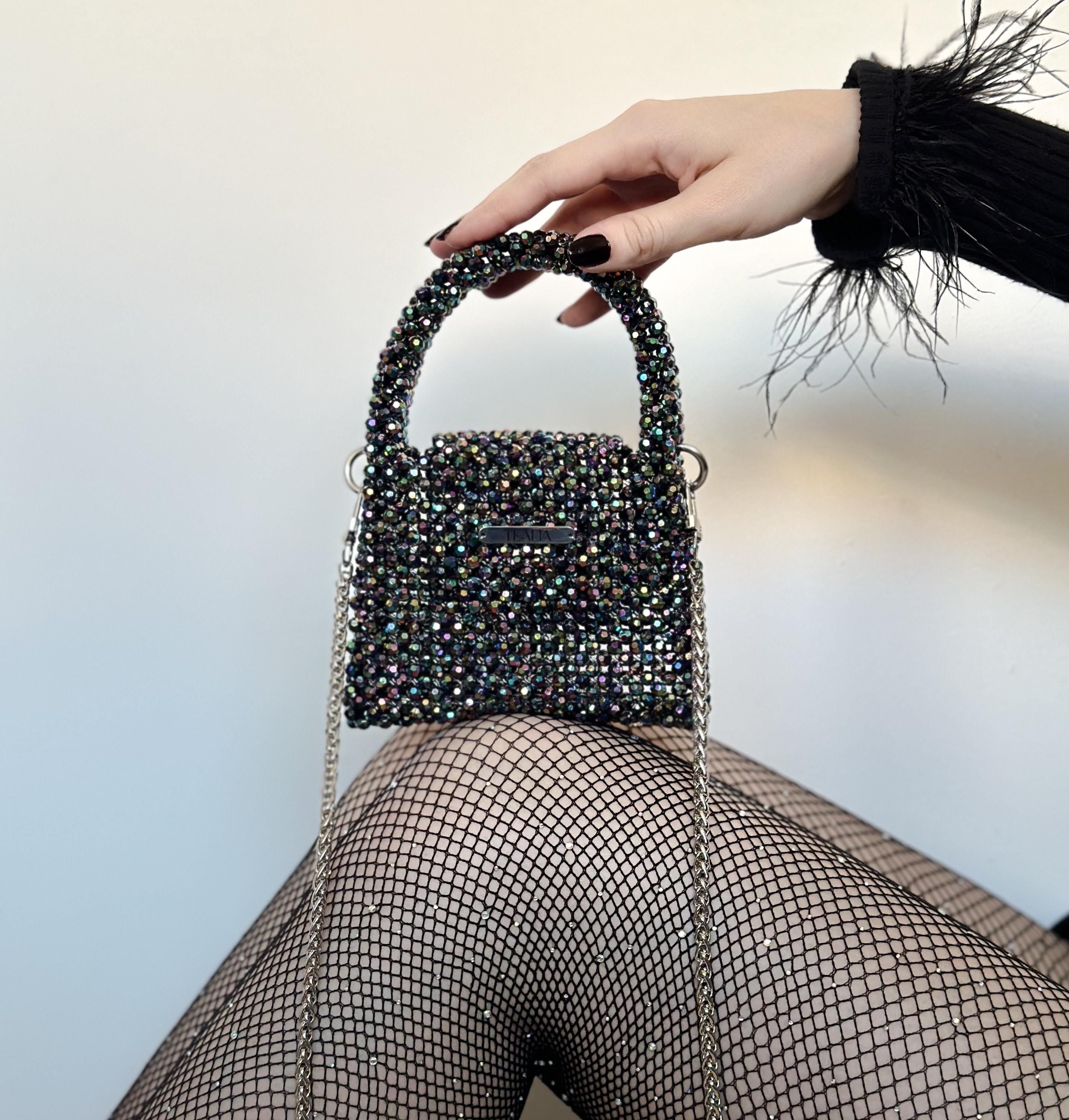 AMARY Small Beaded Crossbody Bag