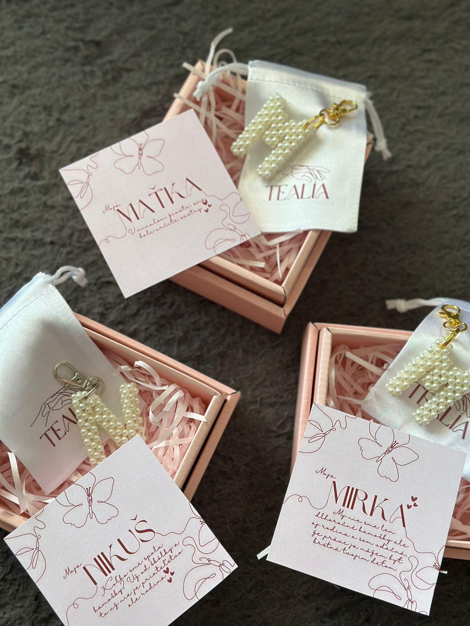 Personalized Beaded Letter Keychain