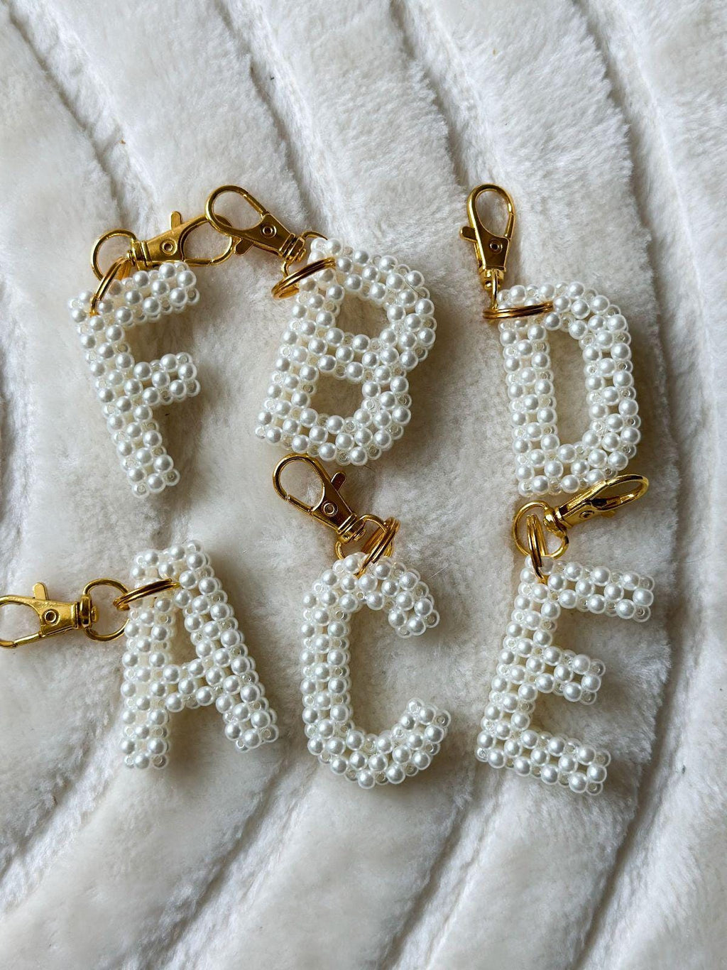 Personalized Beaded Letter Keychain