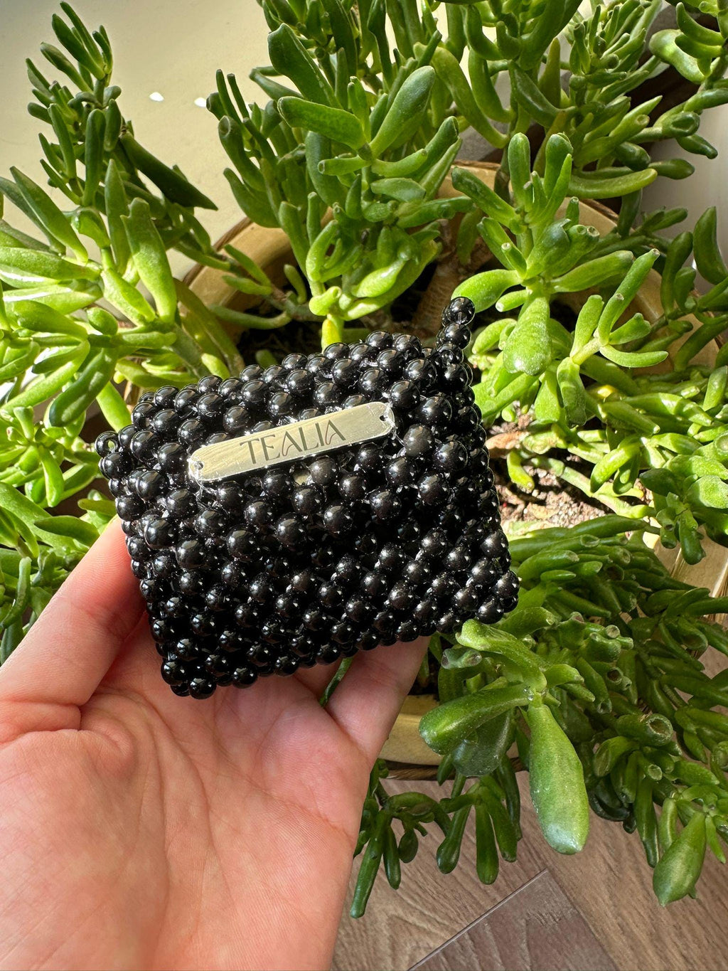 Custom Pearl Beaded AirPods Case