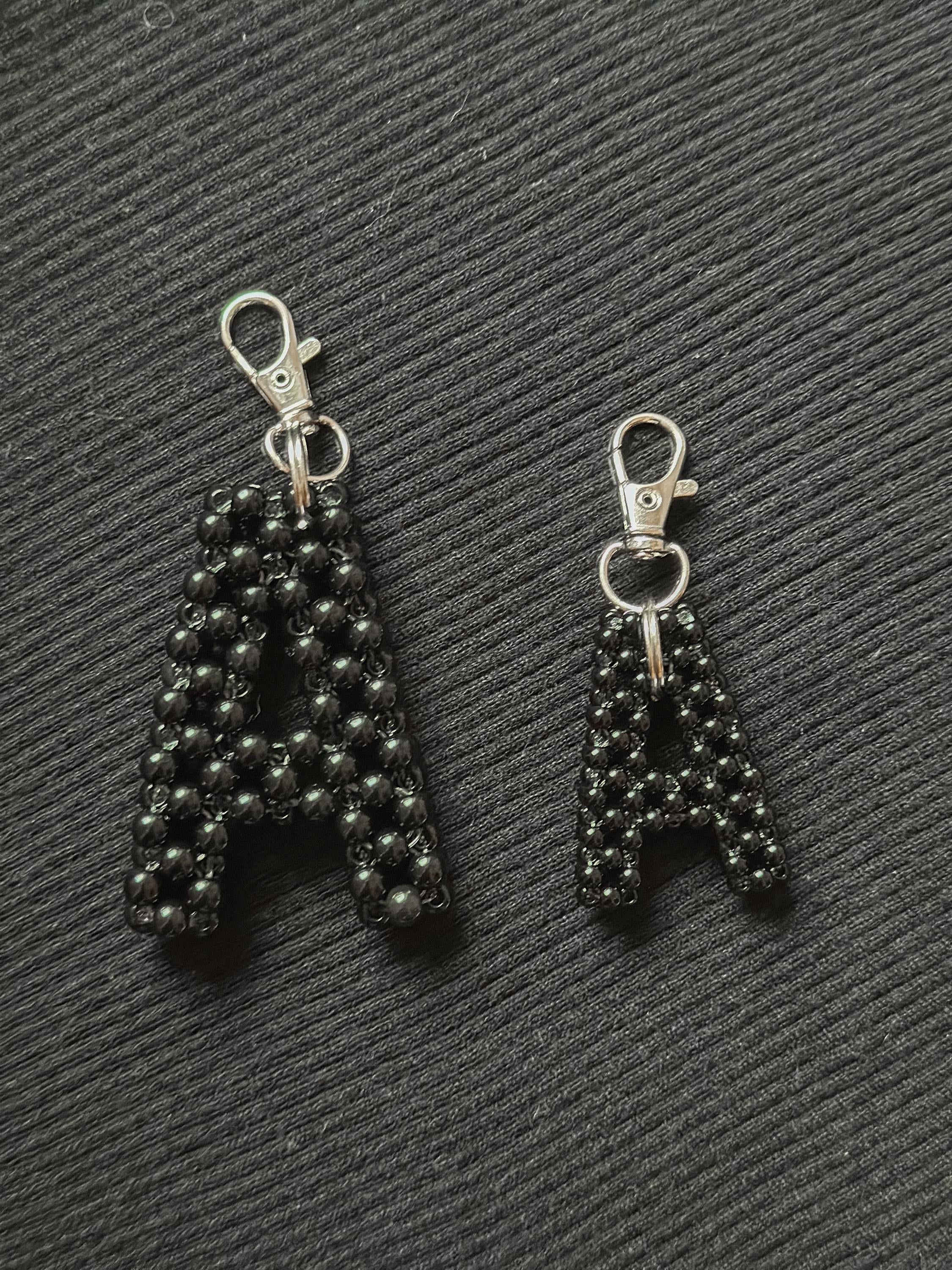 Personalized Beaded Letter Keychain