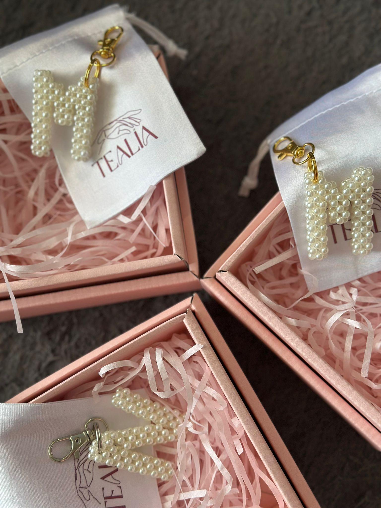 Personalized Beaded Letter Keychain