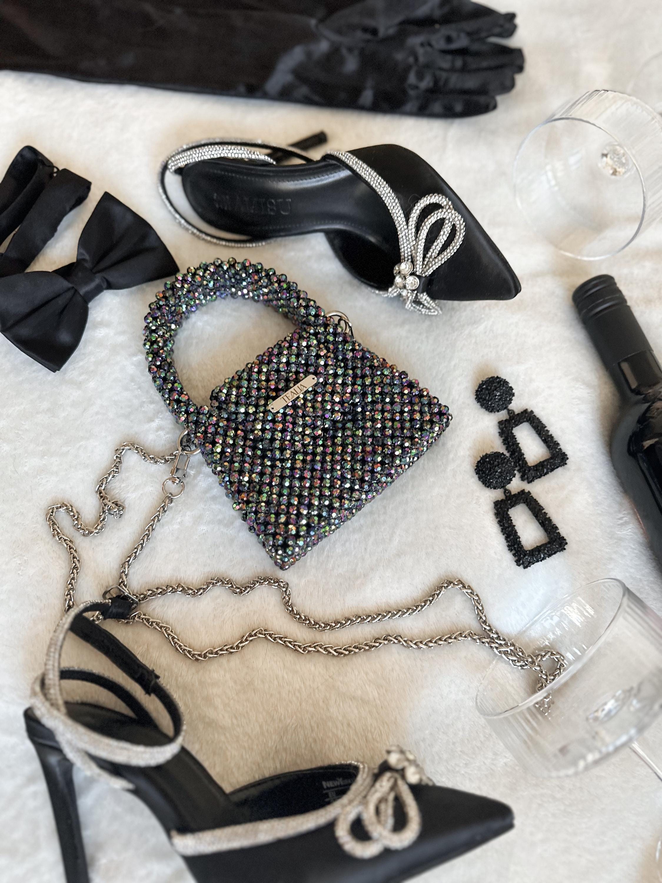 AMARY Small Beaded Crossbody Bag