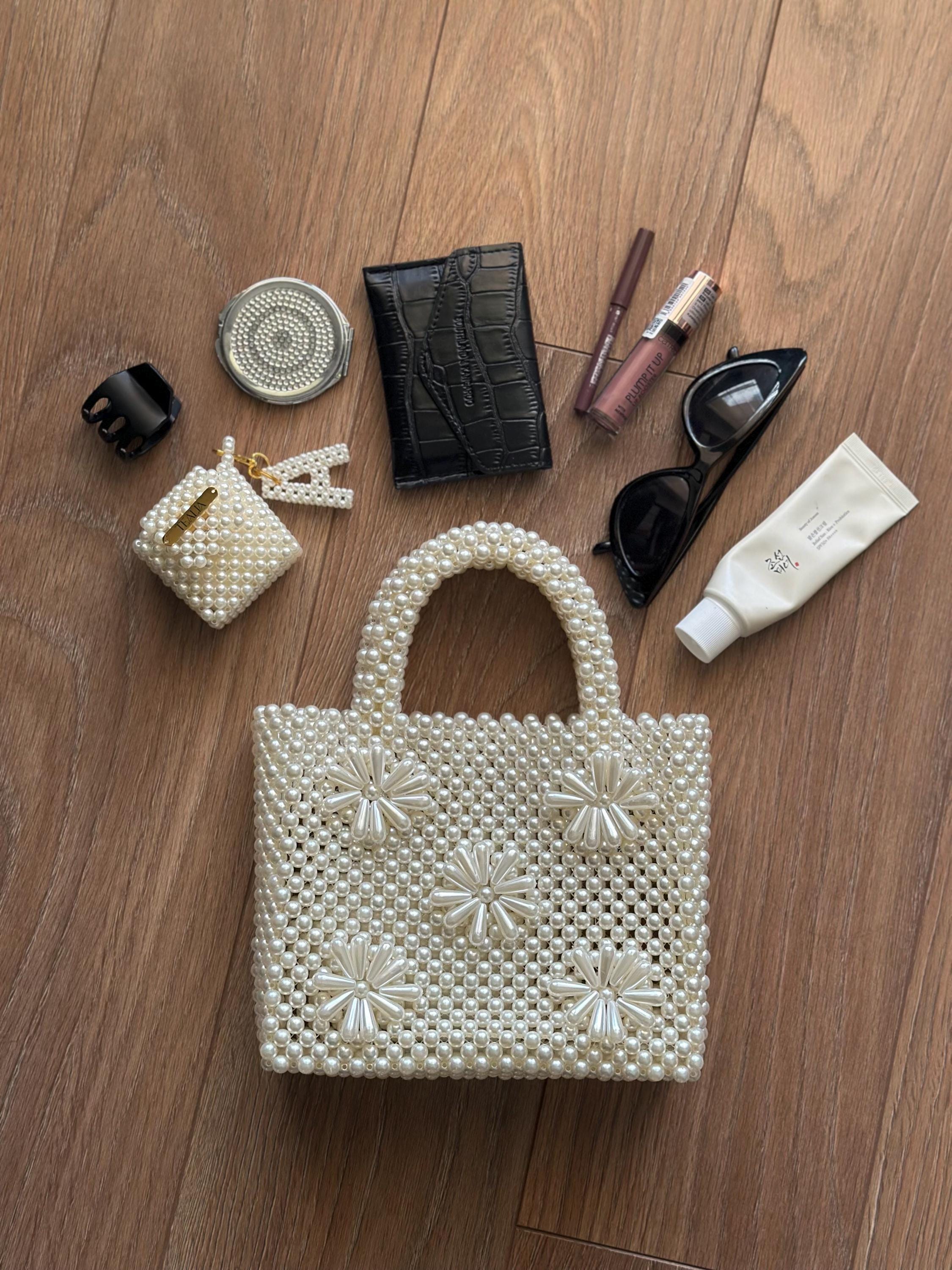 Custom Pearl Beaded AirPods Case