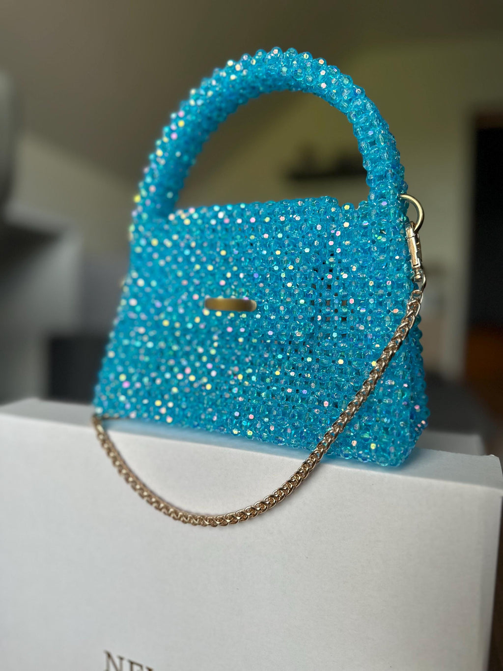 CLASSY Acrylic Beaded Crossbody Bag