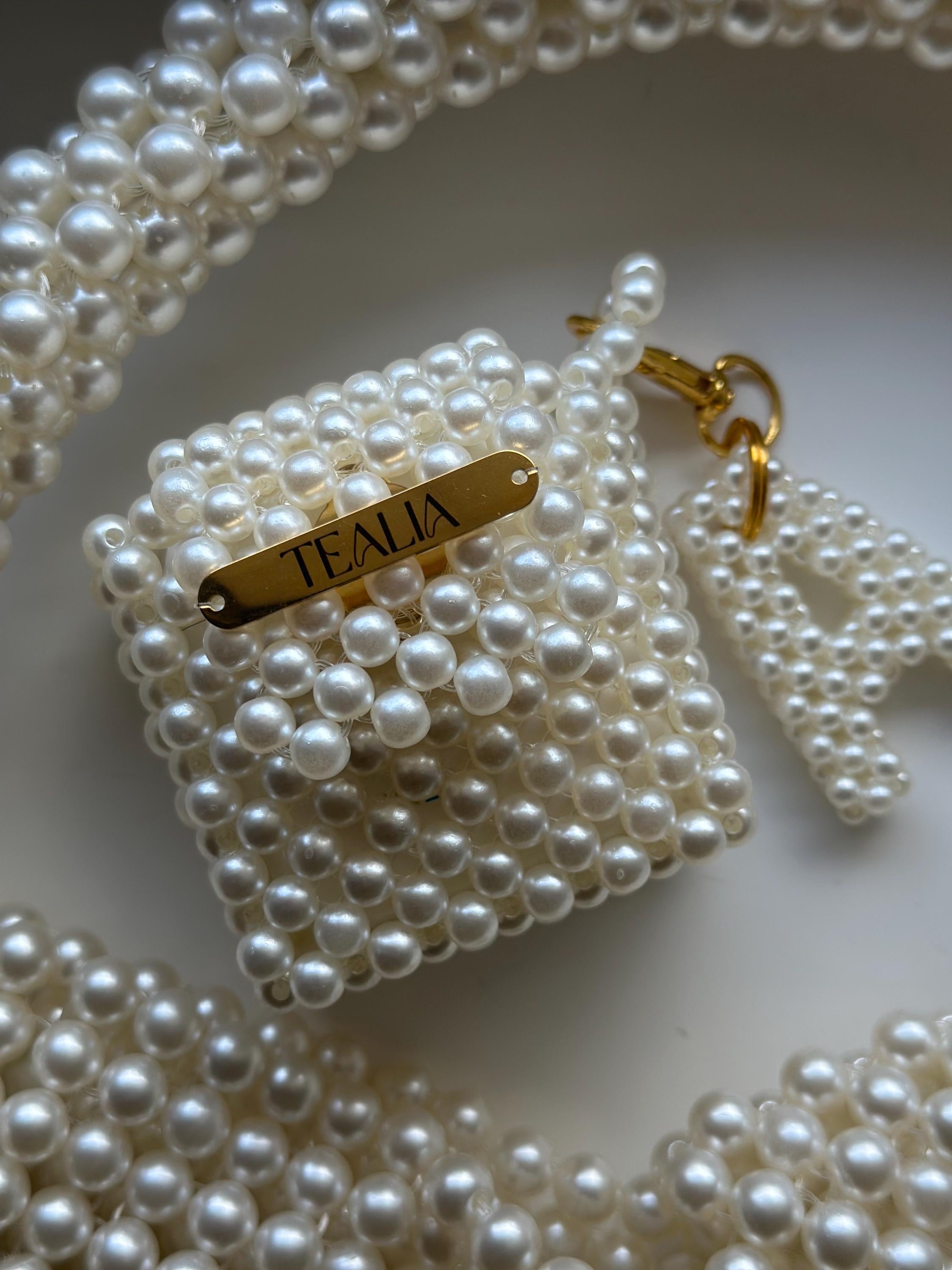 Custom Pearl Beaded AirPods Case