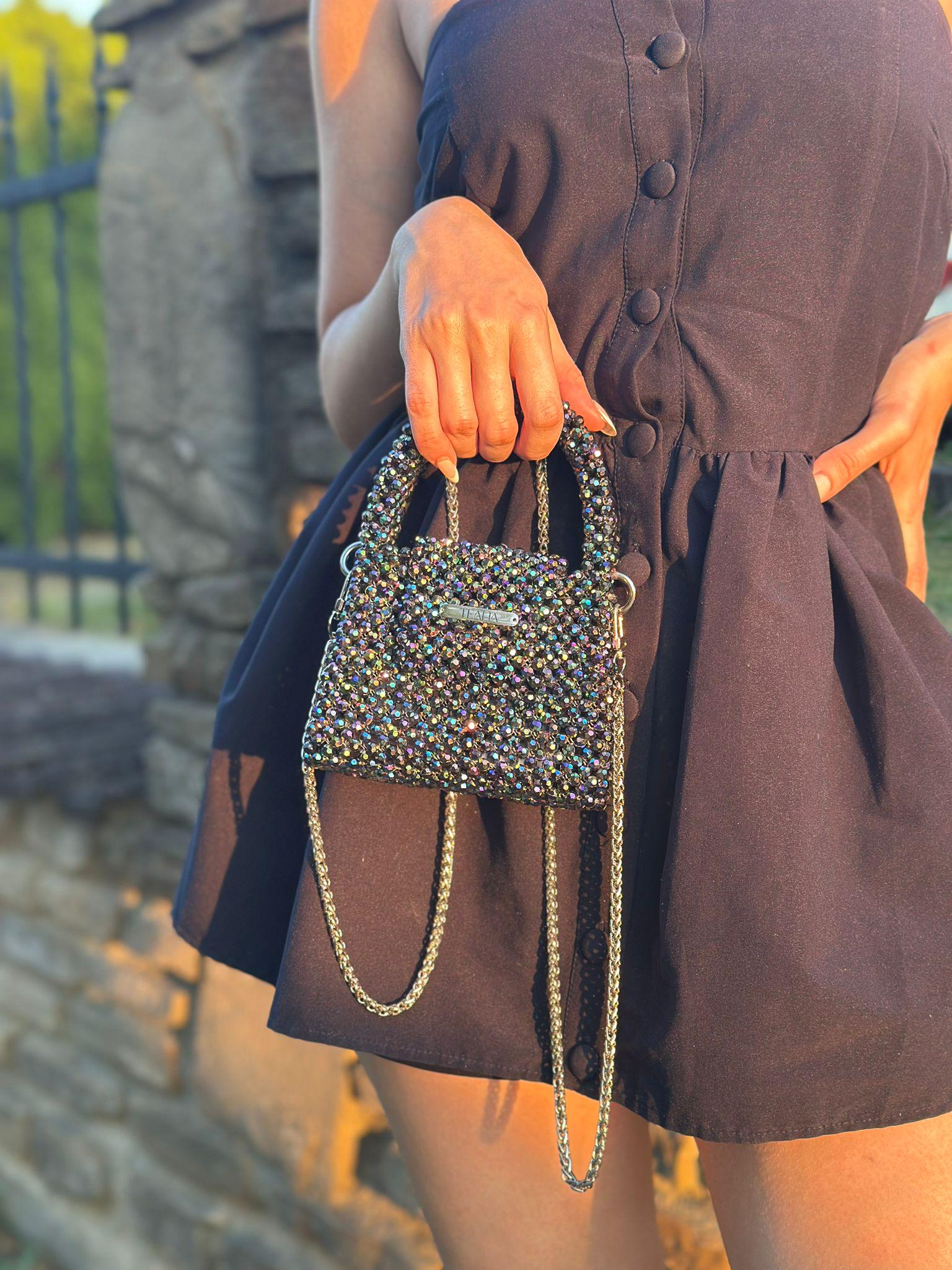 AMARY Small Beaded Crossbody Bag