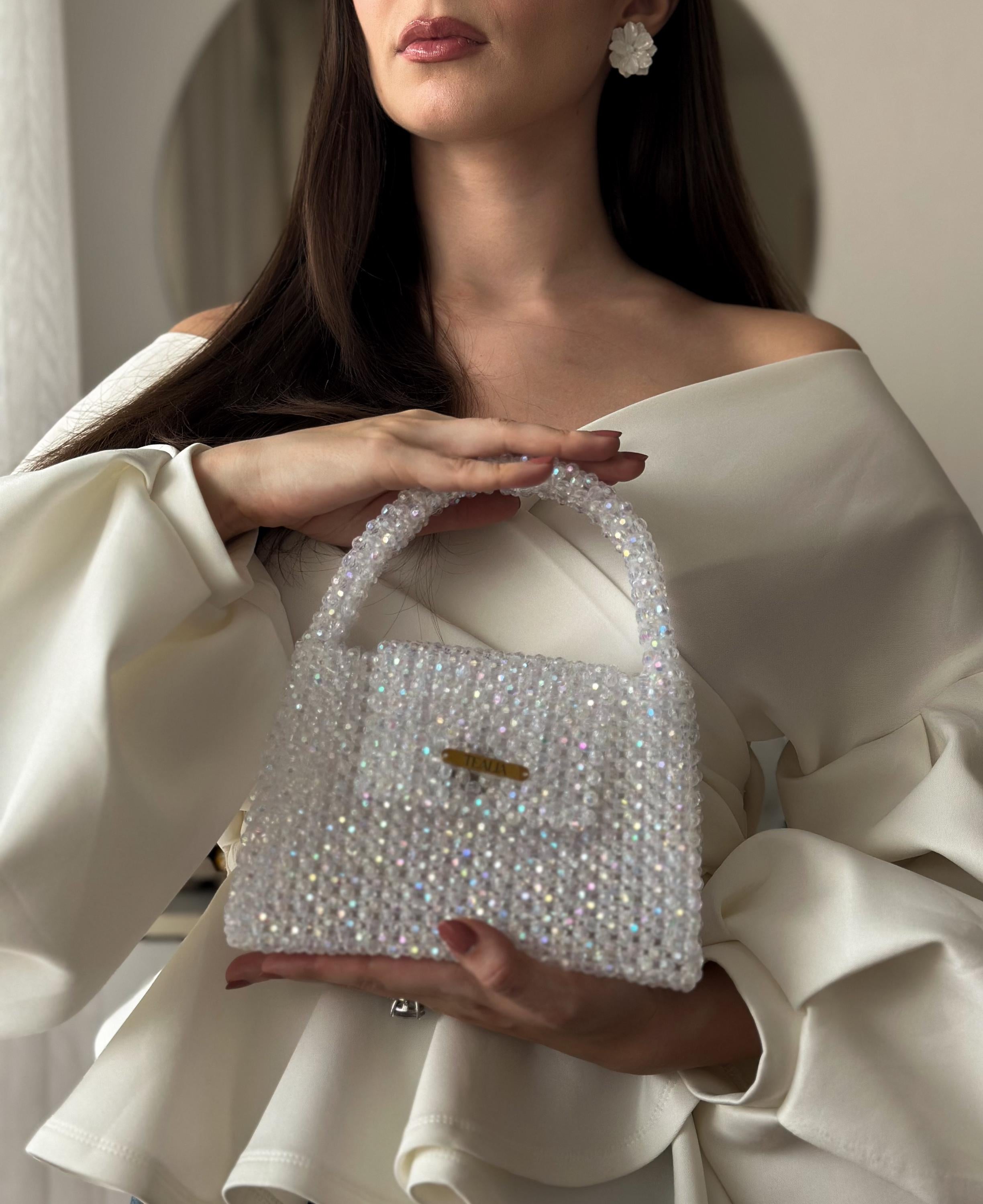 CLASSY Acrylic Beaded Crossbody Bag