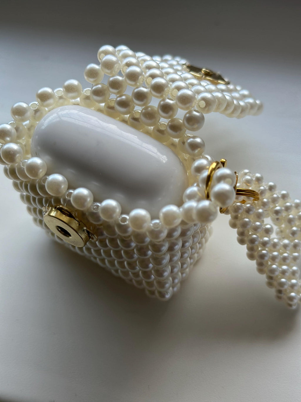Custom Pearl Beaded AirPods Case