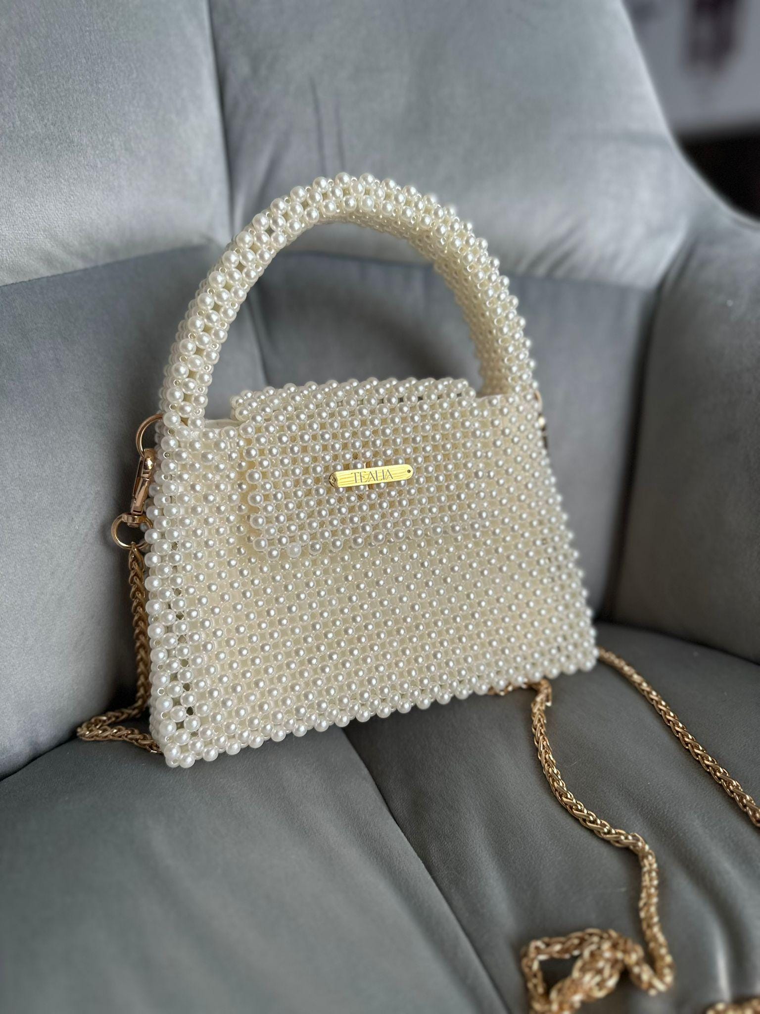 CLASSY Pearl Beaded Crossbody Bag