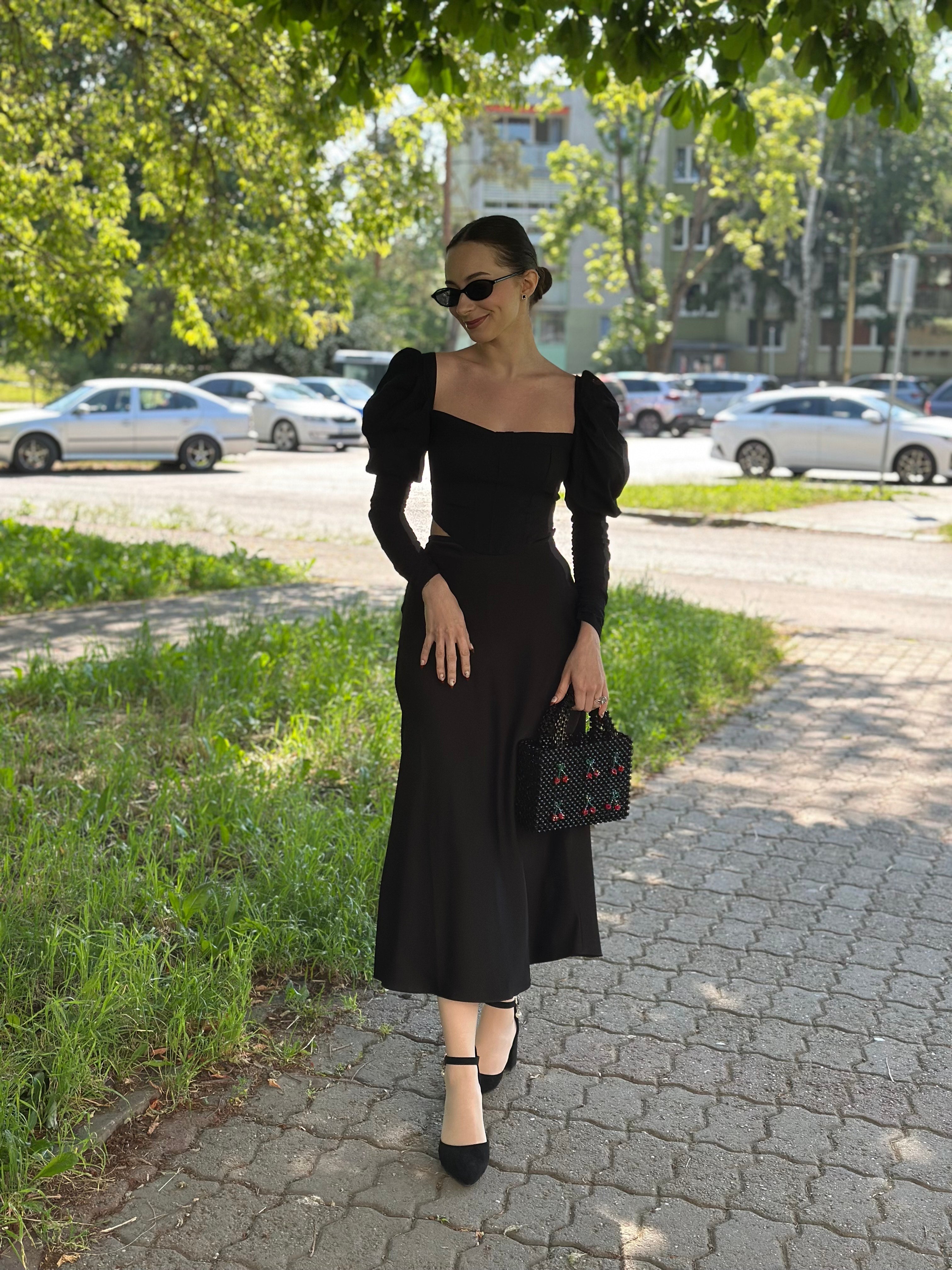 BERRIE Acrylic Beaded Bag with Cherries