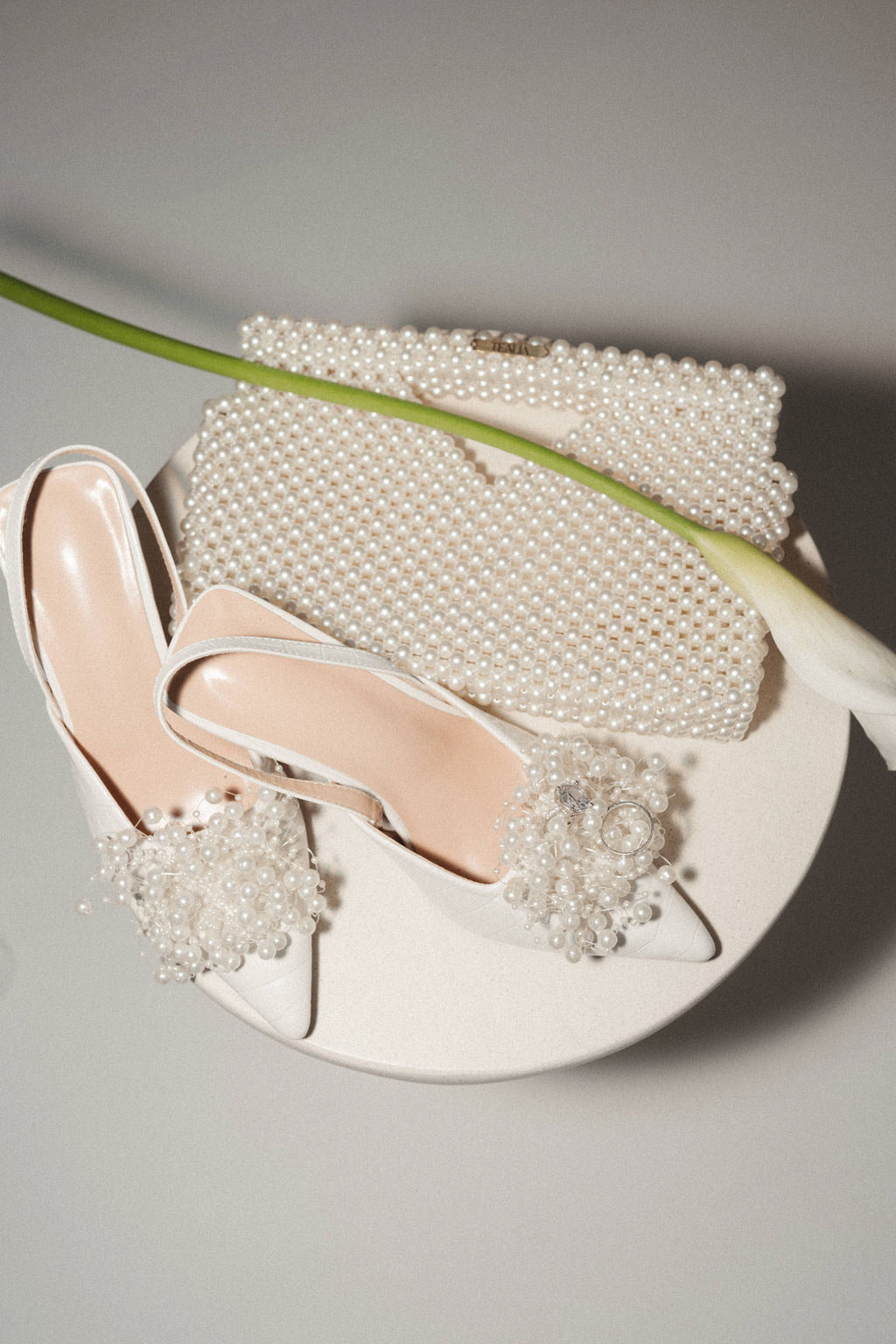 ALBA Pearl Beaded Bag - Wedding Clutch