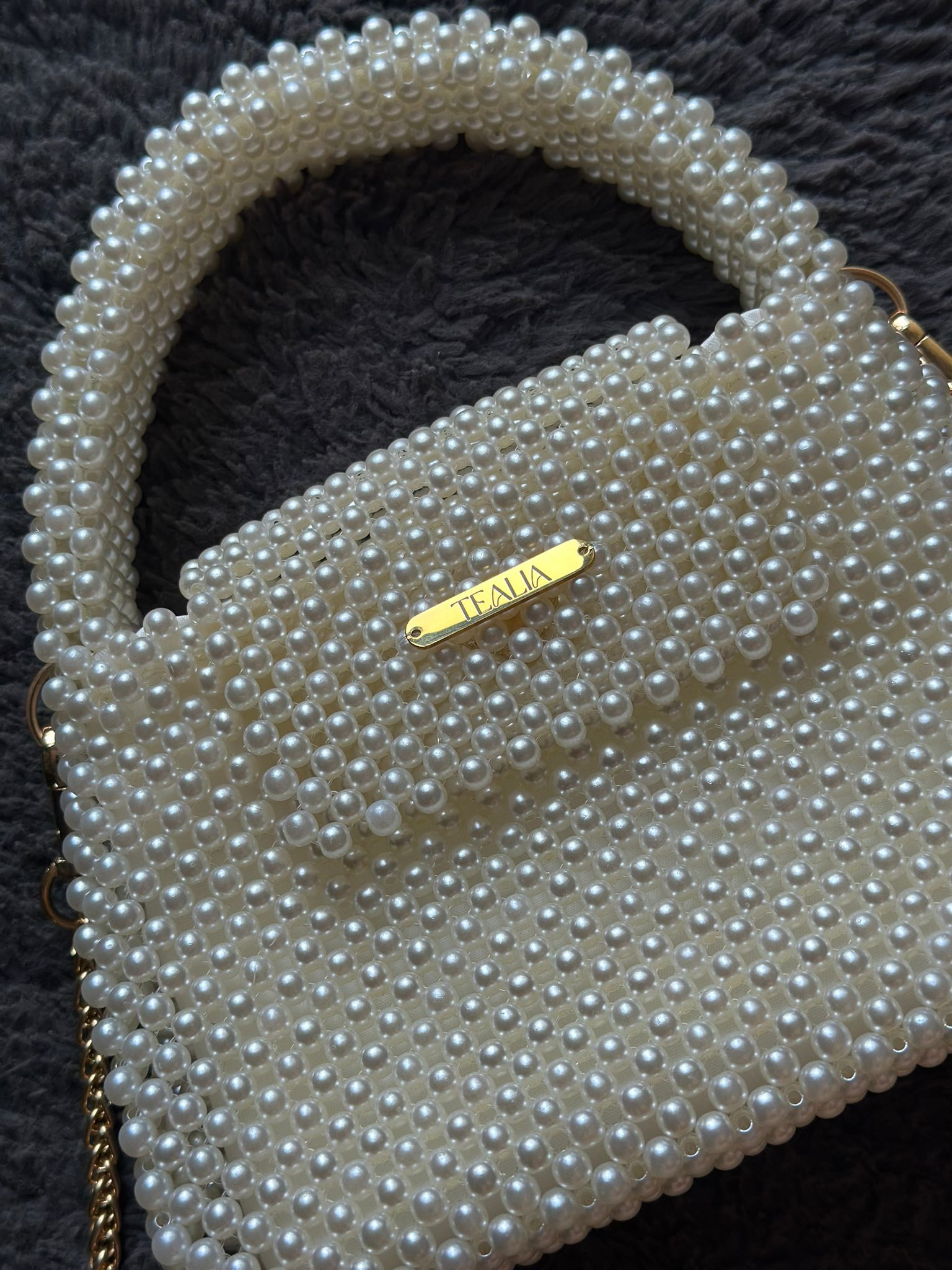 CLASSY Pearl Beaded Crossbody Bag