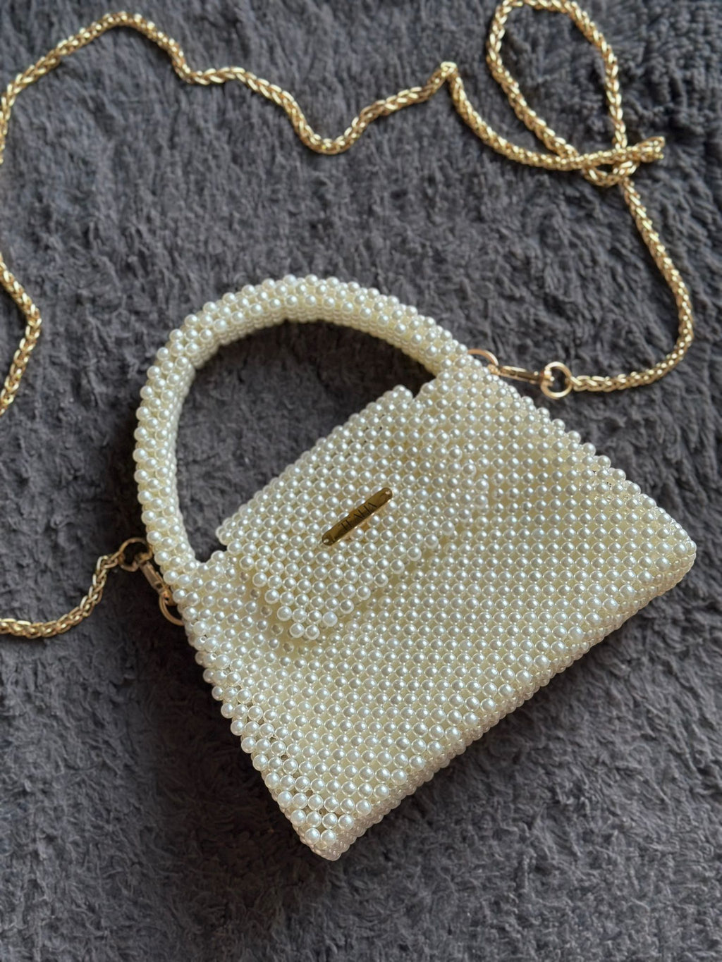 CLASSY Pearl Beaded Crossbody Bag