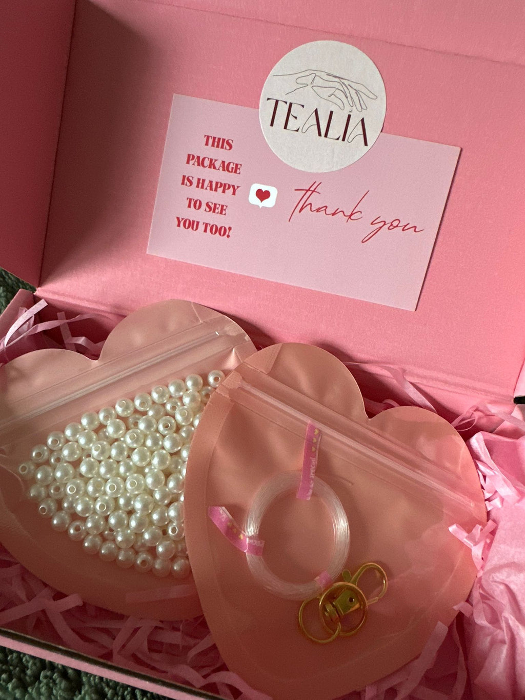 DIY BOX - Pearl Heart Keychain DIY Set