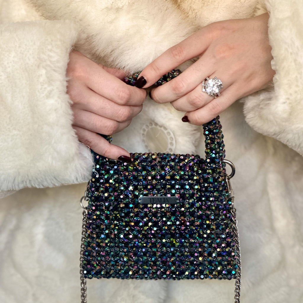 AMARY Small Beaded Crossbody Bag
