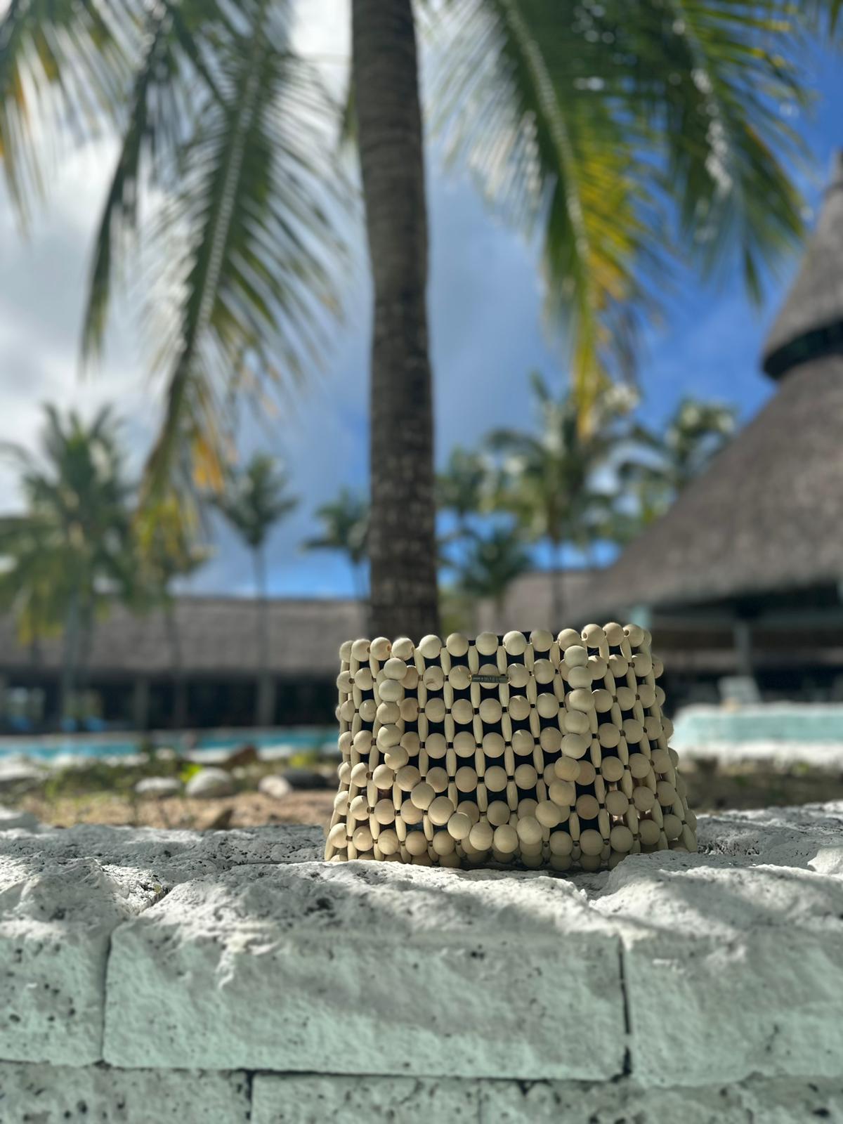 WAYANA Wooden Beaded Tote Bag