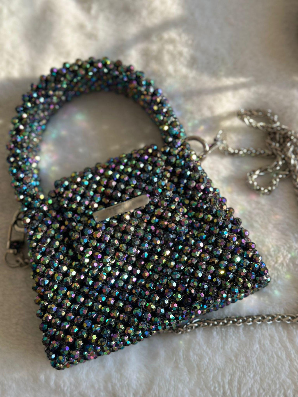 AMARY Small Beaded Crossbody Bag