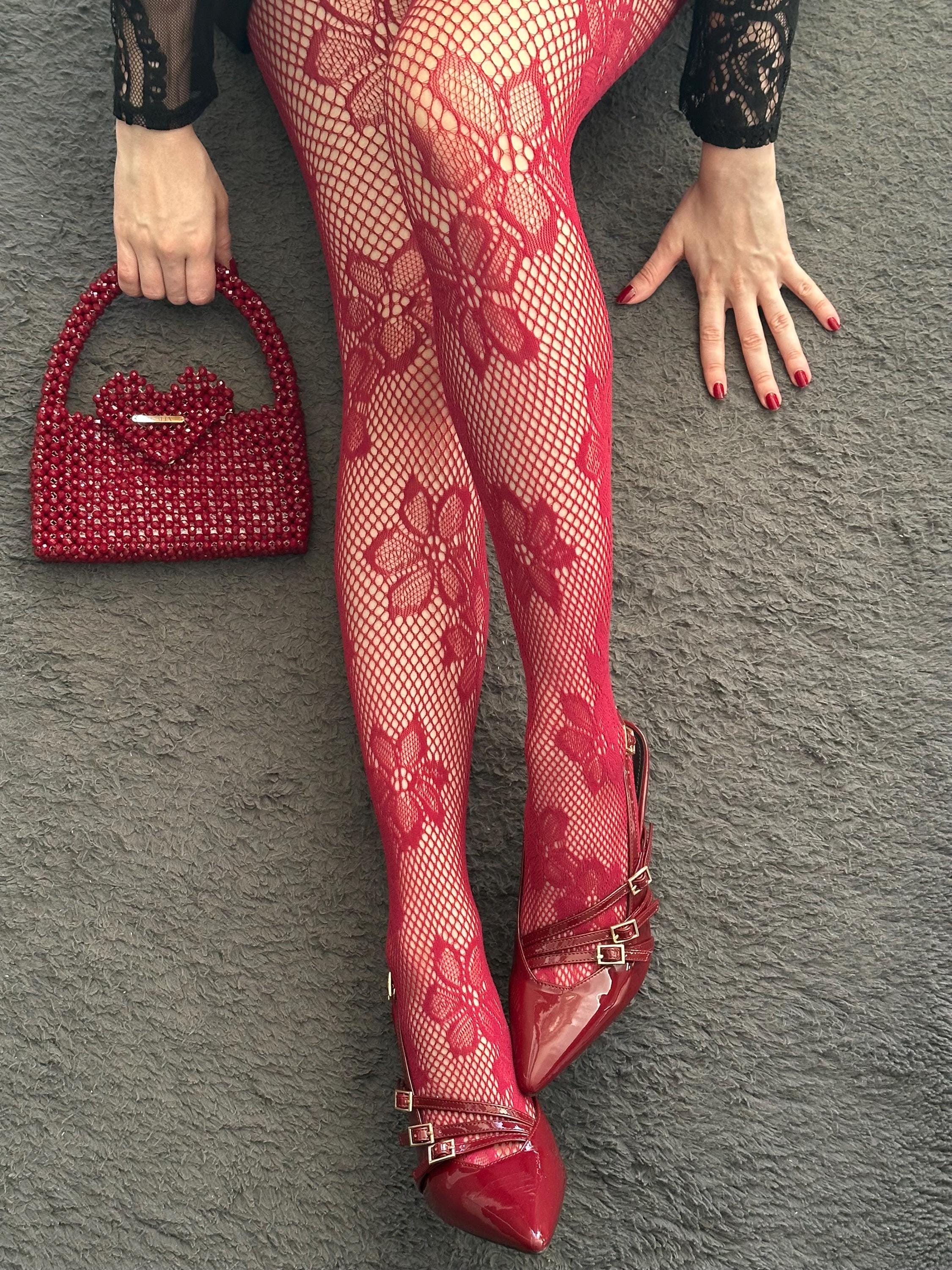 VALENTINA Red Crystal Beaded Bag