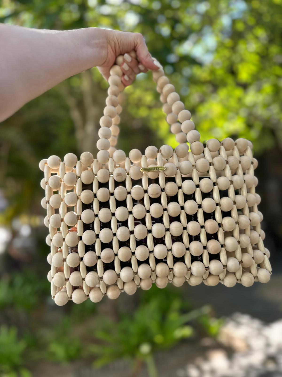 WAYANA Wooden Beaded Tote Bag