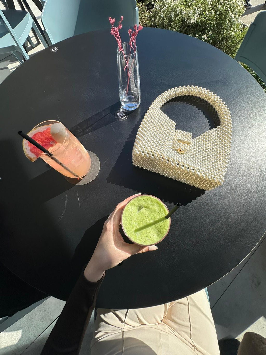 COCO Pearl Beaded Shoulder Bag