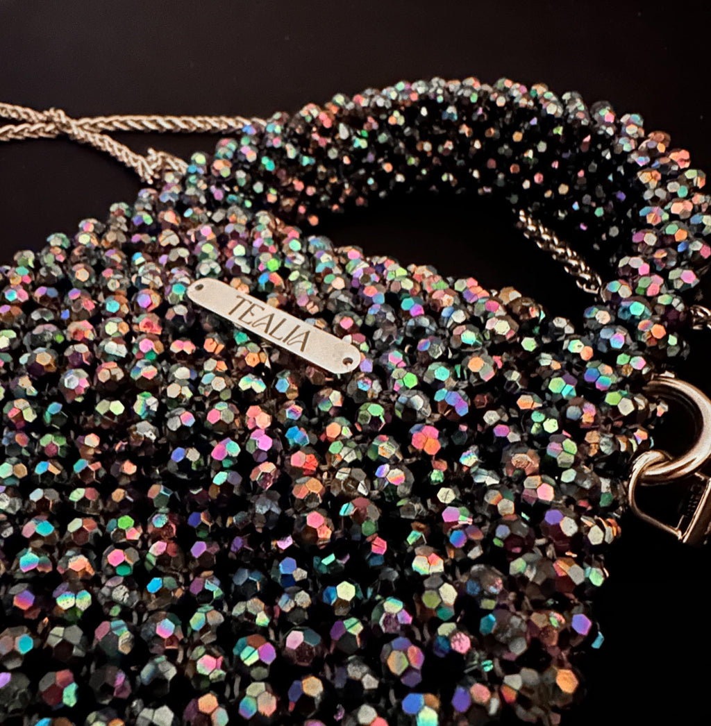 AMARY Small Beaded Crossbody Bag