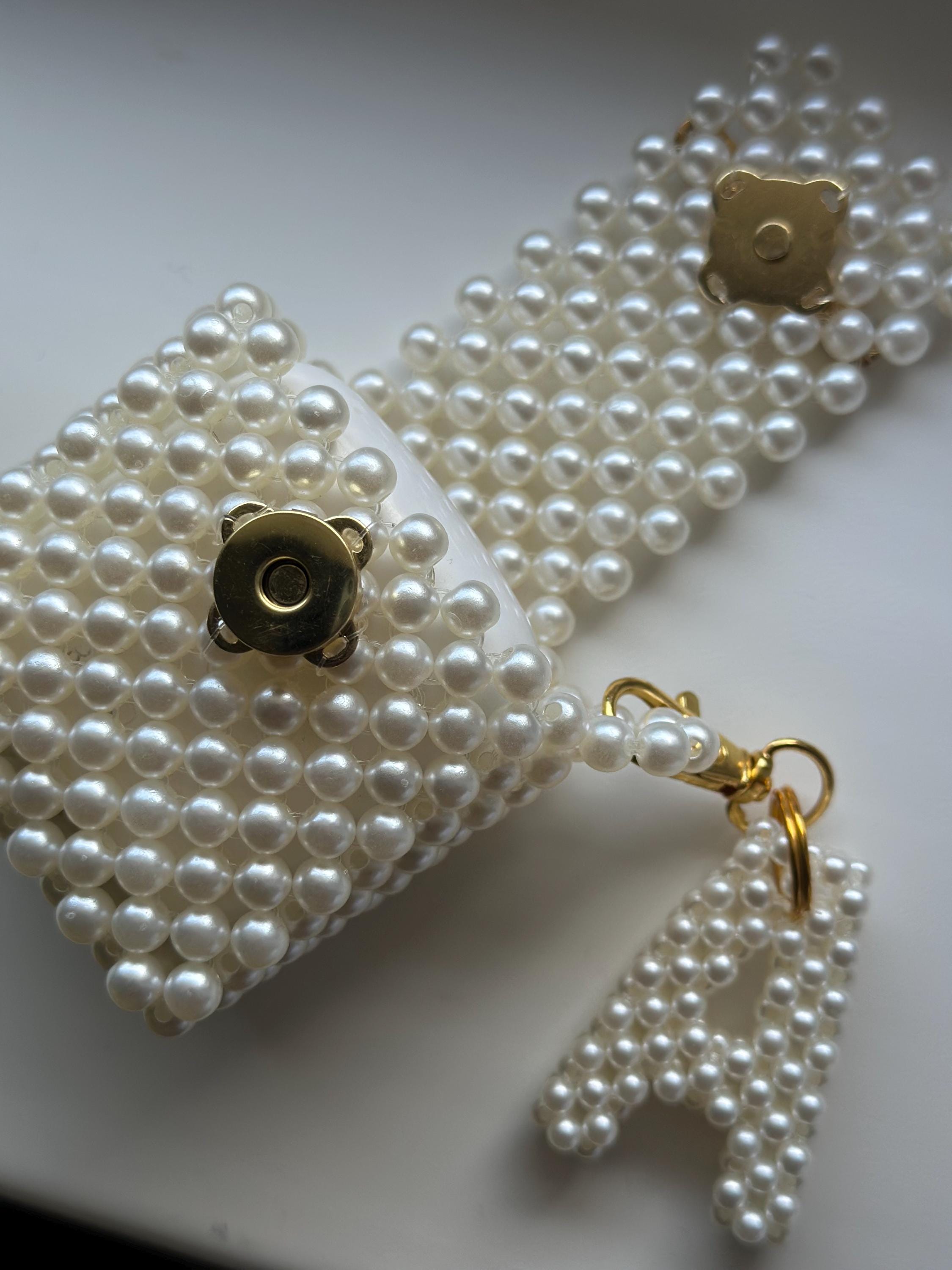 Custom Pearl Beaded AirPods Case