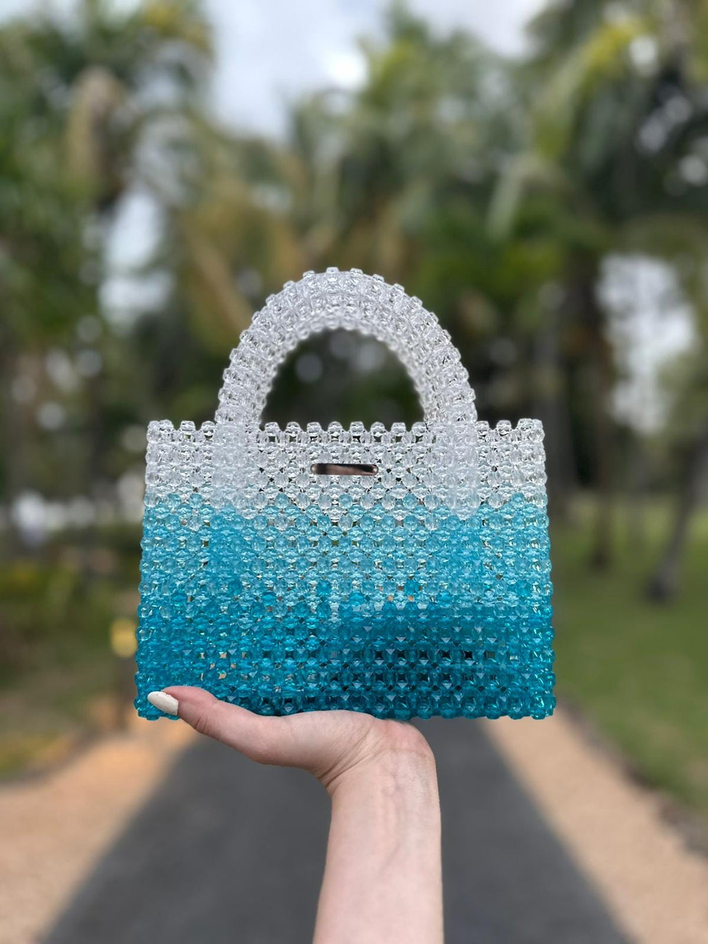 MAVI Acrylic Beaded Beach Ombre Bag