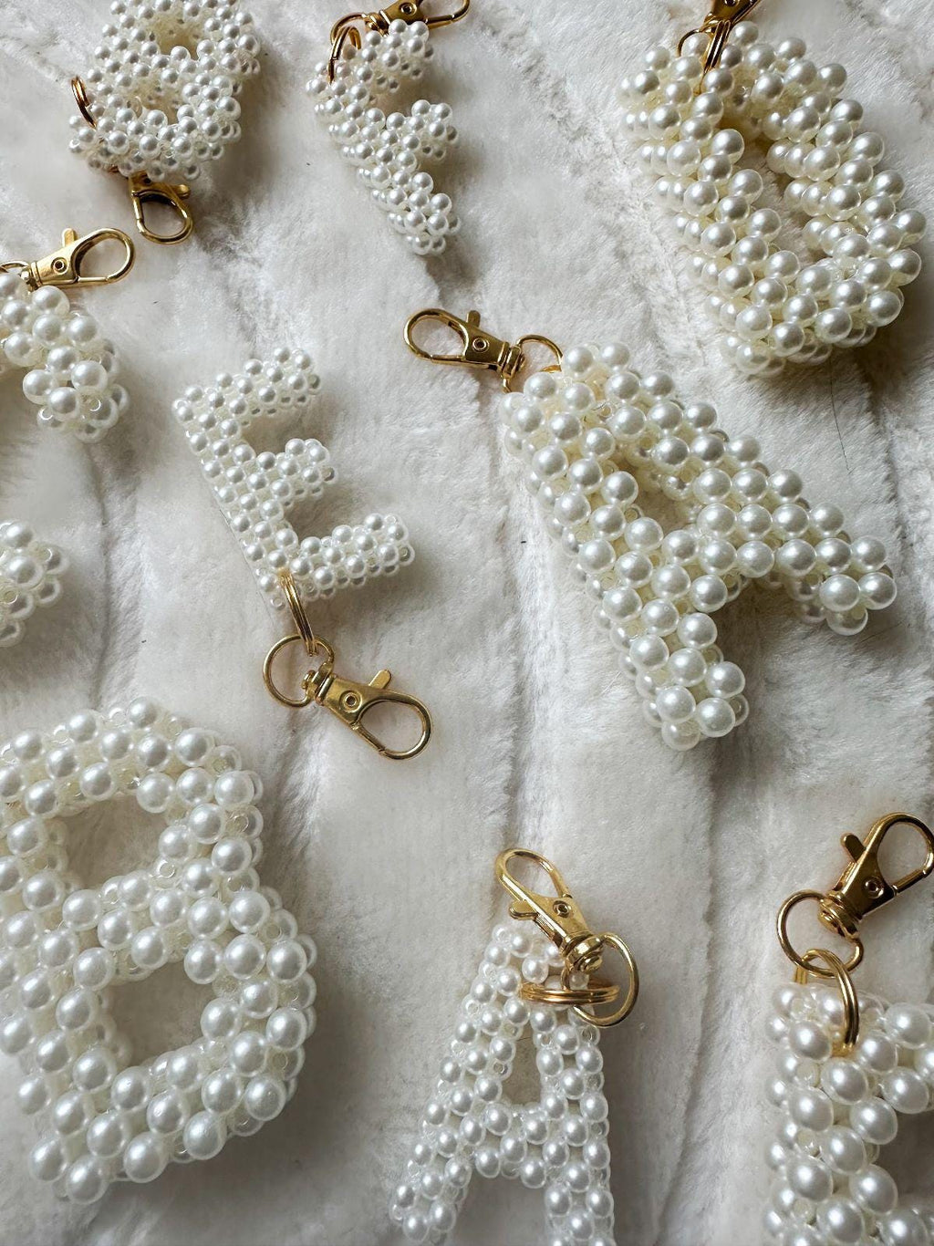 Personalized Beaded Letter Keychain